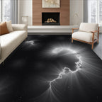 Abstract Cosmic Lightning Swirl Design Rug