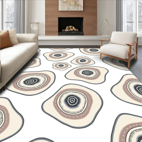 Abstract Organic Eye Pattern Rug