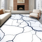 Ink Cracked Abstract Design Rug