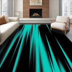 Teal 2 Tone Vertical Gradient Rug