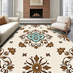 Ornate Floral Medallion Pattern Rug