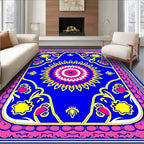 Bright Floral Mandala Pattern Rug