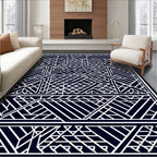 Geometric Lines And Shapes Art Deco Rug