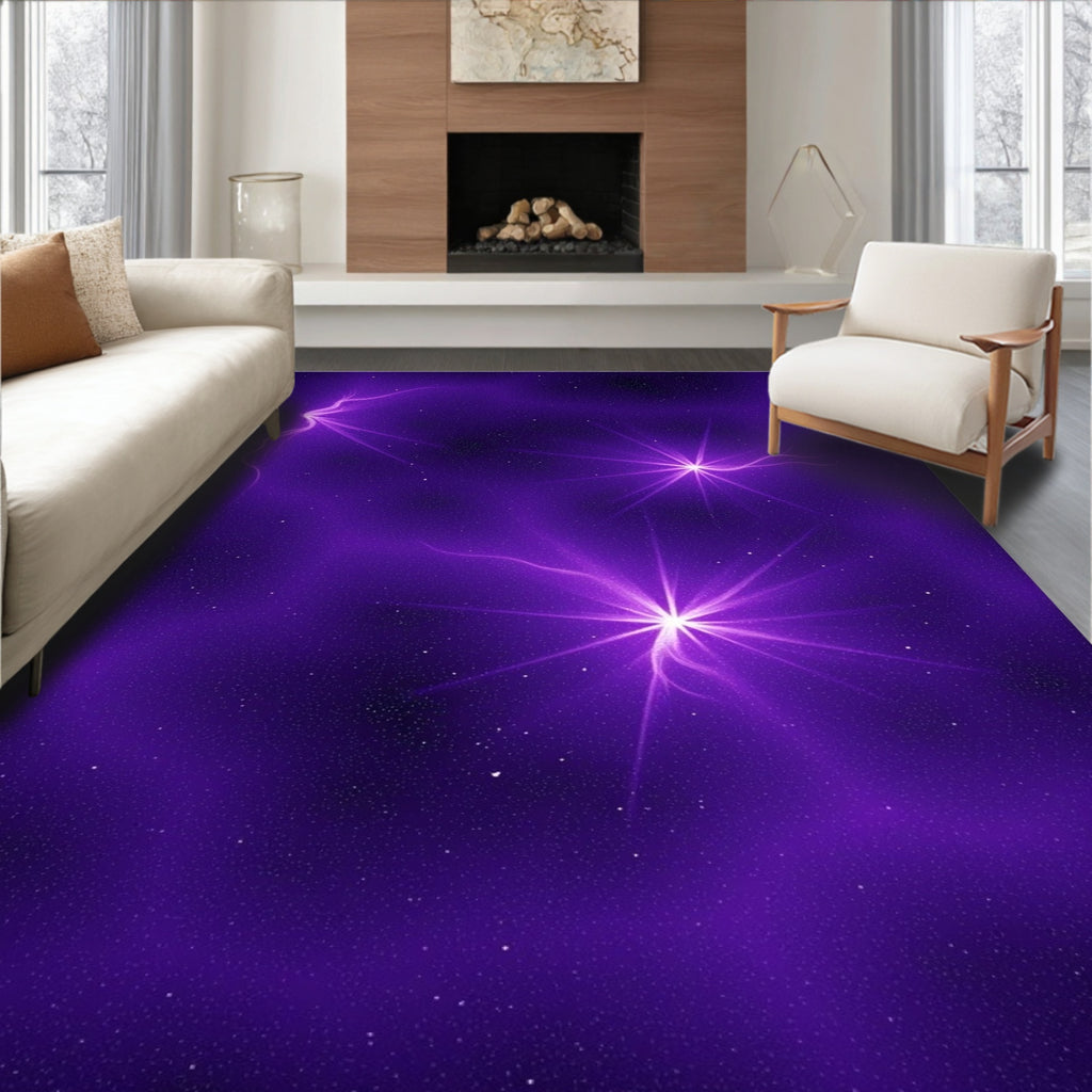 Cosmic Nova Swirl Pattern Rug