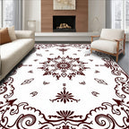 Ornate Floral Mandala Pattern Area Rug