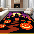 Haunted Castle Pumpkin Patch Rug