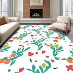Fruity Floral Branch Pattern Rug