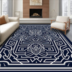 Abstract Geometric Line Art Design Rug