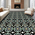 Intricate Floral Abstract Pattern Design Rug