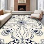 Ornate Floral Sunburst Design Rug