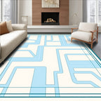 Geometric Lines Maze Pattern Design Rug