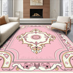 Pink Floral Vintage Patterned Rug