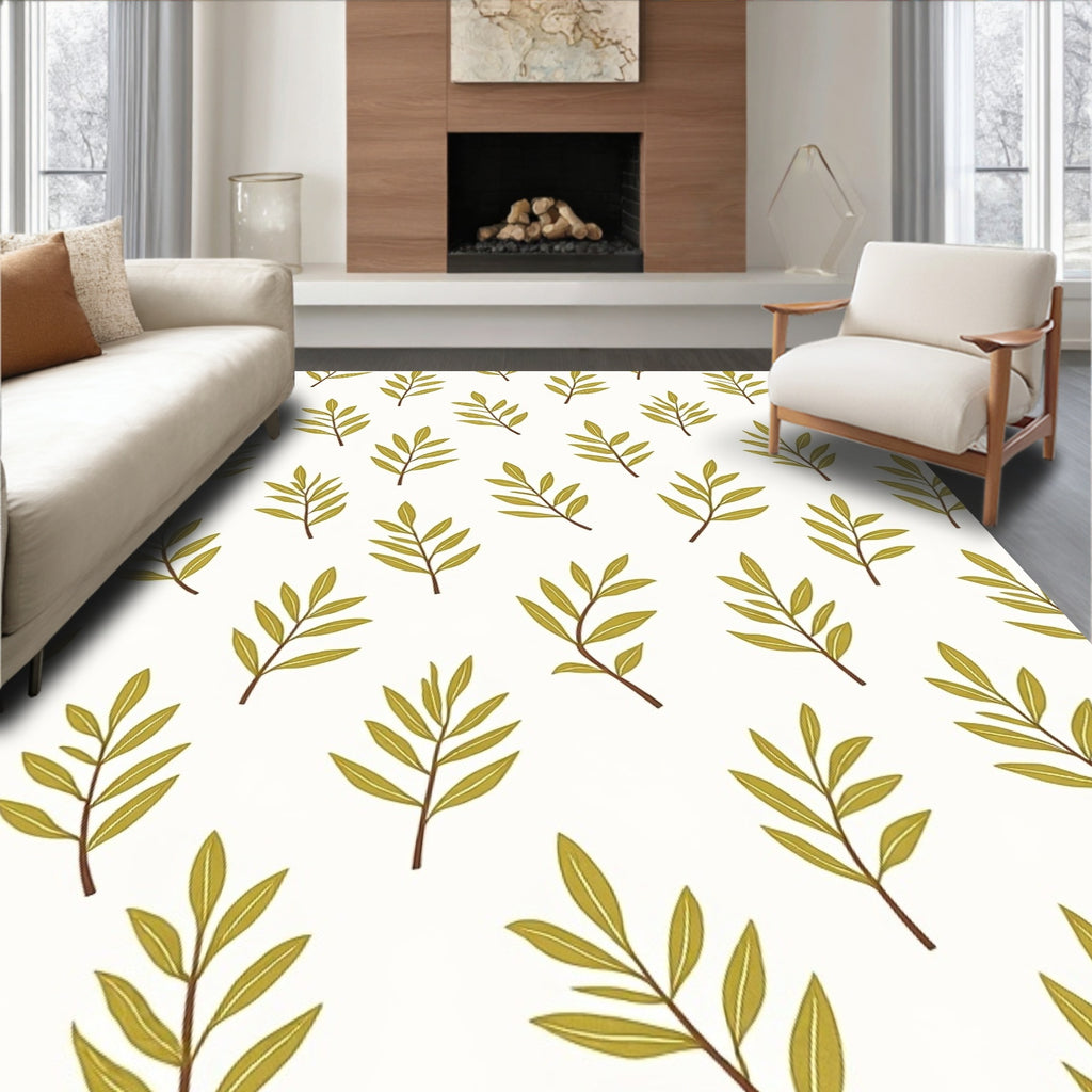 Olive Branch Pattern Rug