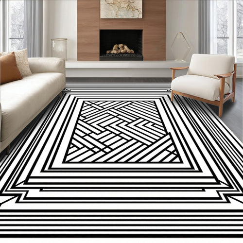 Abstract Linear Geometric Layered Rug