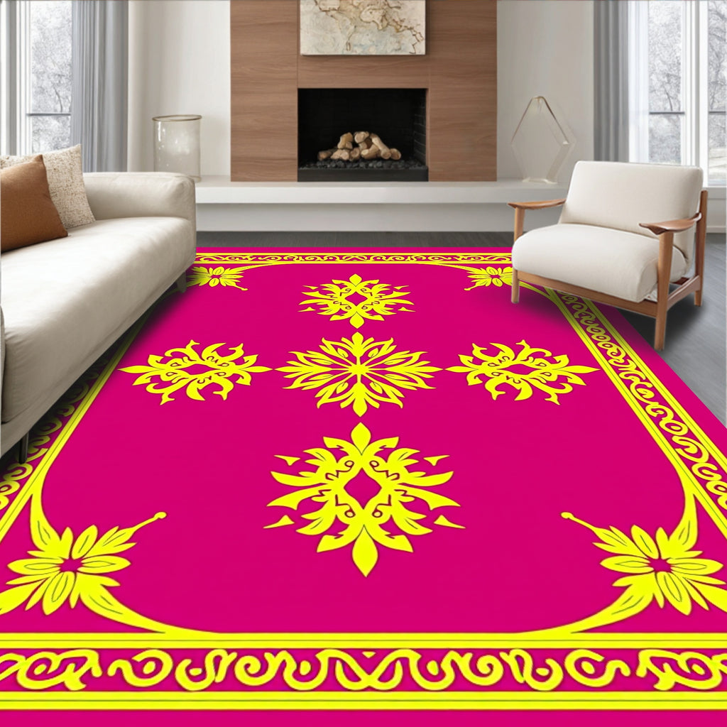 Vivid Floral Intricate Design Rug