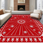 Radiant Snowflake Burst Pattern Rug