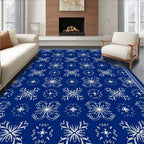 Lapis White Floral Labyrinth Rug