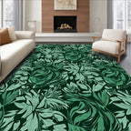 Tropical Green Floral Abstract Pattern Rug