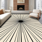 Minimalist Sunburst Geometric Design Rug