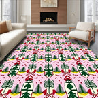 Whimsical Forest Tree Pattern Rug