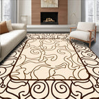 Ornate Scrollwork Vintage Style Rug