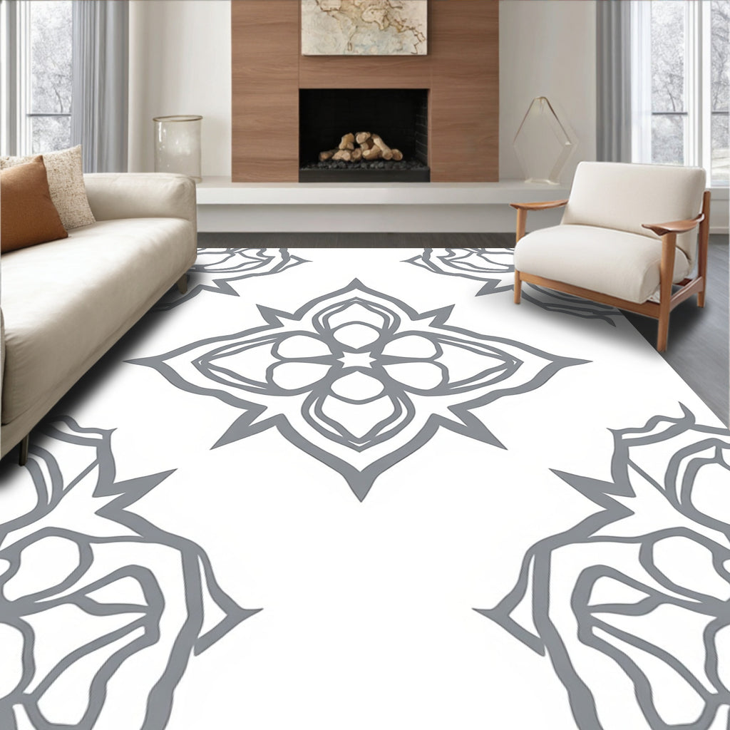 Classic Mandala Geometric Pattern Rug