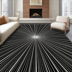 Abstract Starburst Radial Design Rug