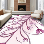 Vine Leaf Pattern In Pink Hues Rug