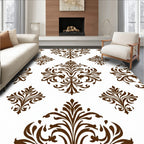 Classic Scrollwork Damask Pattern Rug