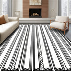 Minimalist Striped Geometric Pattern Rug