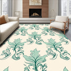 Art Nouveau Floral Swirl Pattern Rug