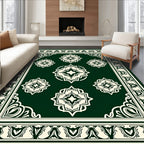 Intricate Symmetry Floral Medallion Design Rug