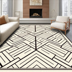 Modern Geometric Maze Pattern Rug