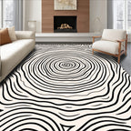 Abstract Swirl Contour Pattern Rug
