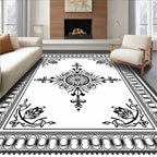 Classic Floral Medallion Bordered Rug