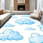 Whimsical Sky Cloud Pattern Design Rug