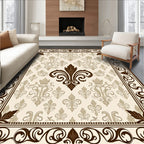 Ornate Fleur-de-lis Motif Pattern Rug