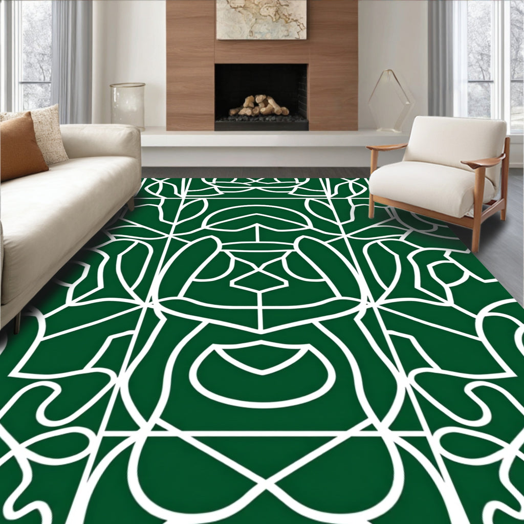 Organic Abstract Geometric Lines Rug