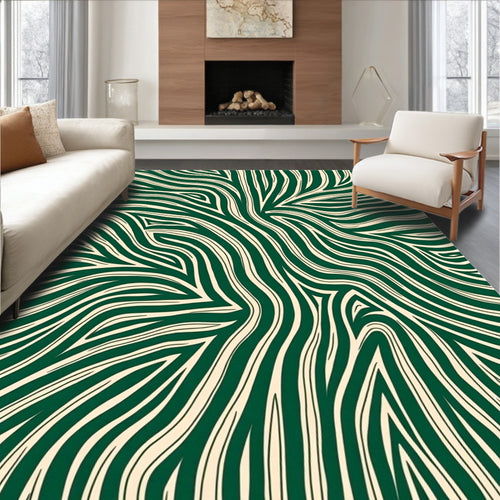 Abstract Wavy Lines Pattern Rug