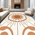 Mandala Style Sunburst Pattern Rug