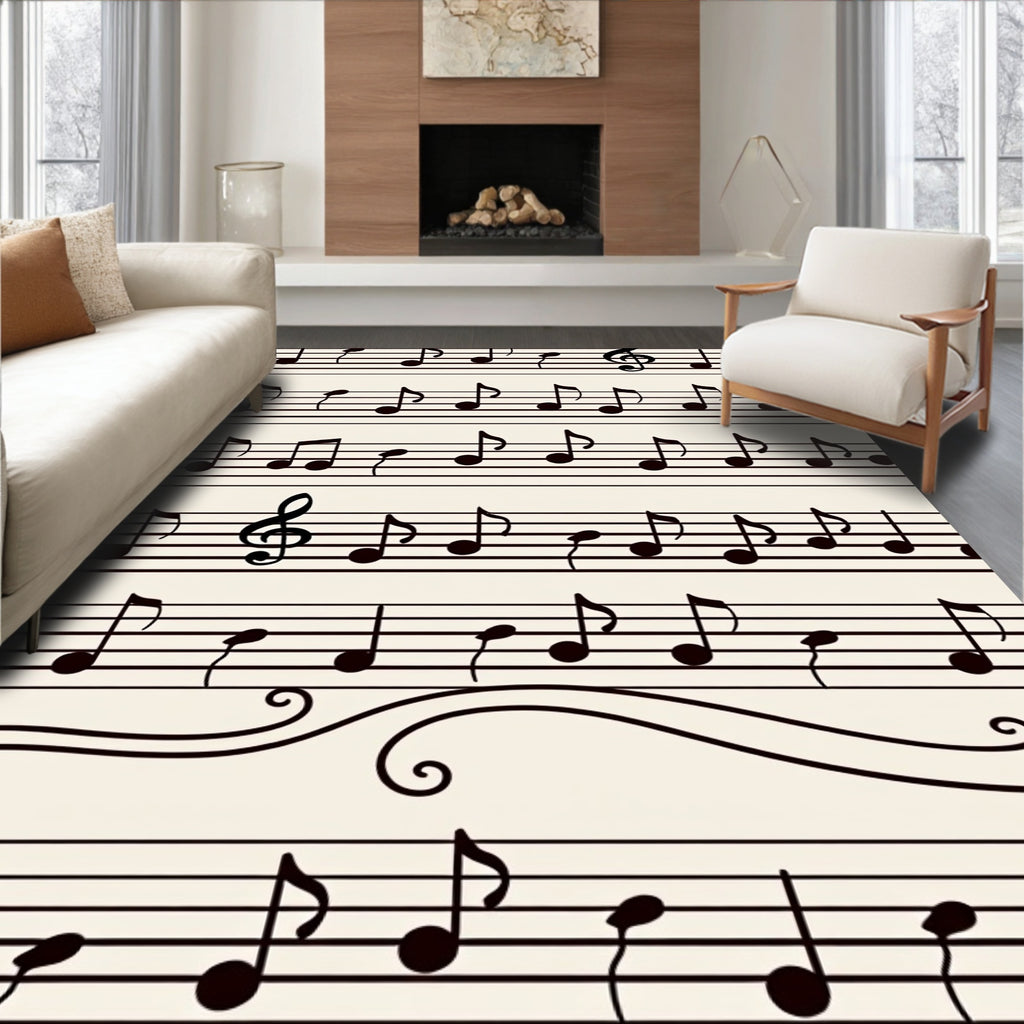 Musical Notes Seamless Pattern Rug