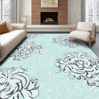 Ornate Scrollwork Floral Pattern Rug