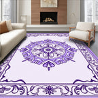 Elegant Violet Mandala Pattern Rug