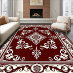 Ornate Floral Scrollwork Pattern Rug