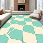 Teal Geo Mosaic Pattern Rug