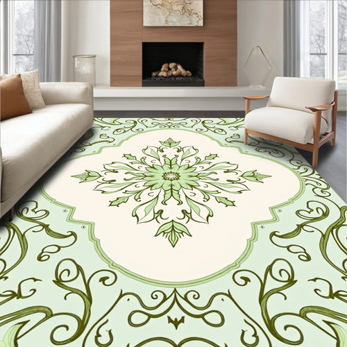 Art Nouveau Floral Swirls Rug