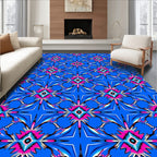 Vibrant Psychedelic Starburst Pattern Rug