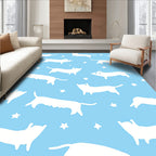 Whimsical Dog Starry Sky Rug