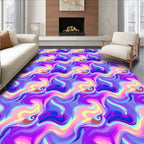 Vibrant Swirling Psychedelic Pattern Rug