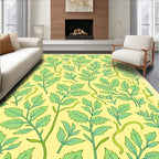 Enchanting Botanical Leaf Pattern Rug